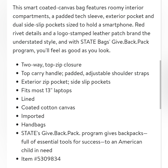 STATE Bags Greenpoint Kent Backpack - Picture 2 of 5